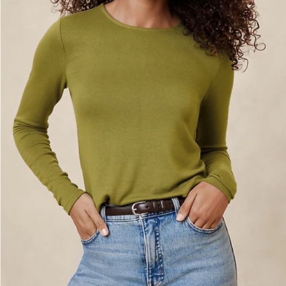 Marshall Fields Cashmere Green Long Sleeve Top
